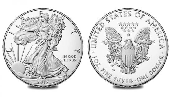 2017-W Proof American Eagle Silver Coin (obverse and reverse)