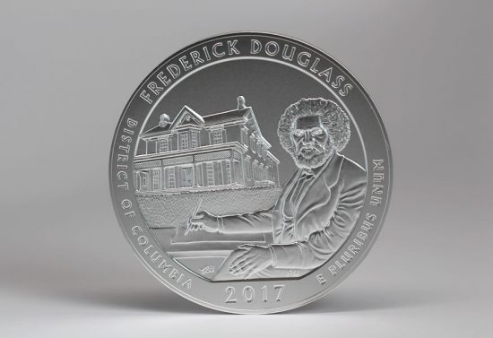 Photo - 2017-P Frederick Douglass Five Ounce Silver Uncirculated Coin