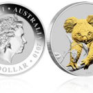 2010 Australian Gilded Koala Silver Coin
