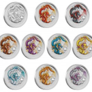 2012 Year of the Dragon Silver Ten-Coin Set