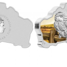2012 Australian Map Shaped Kookaburra Silver Coin Available