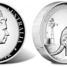 2012 Australian Kangaroo High Relief Silver Coin