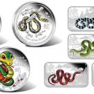 2013 Year of the Snake Silver Coins in Baby, Rectangle and Color Editions