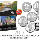 2013 Proof Set of 90% Silver America the Beautiful Quarters
