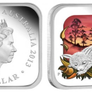 2013 Autumn Silver Square Coin Second in Australian Seasons Series