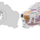 2013 Australian Map Shaped Kangaroo Silver Coin