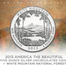2013-P White Mountain National Forest 5 Ounce Silver Uncirculated Coin