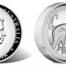 2013 Australian Kangaroo High Relief Silver Coin