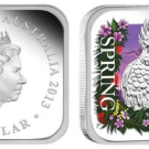 2013 Spring Silver Square Coin Ends Australian Seasons Series
