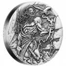 2014 Zeus Silver Coin in High Relief and Antique Finish