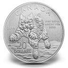 2014 $20 Bobcat Commemorative Silver Coin at Face Value