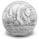 2014 $50 Polar Bear Silver Coins at Face Value