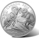 Canadian 2014 $100 Bighorn Sheep Silver Coin for Face Value