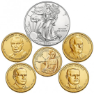 2014 Annual Uncirculated $1 Coin Set Includes Silver Eagle
