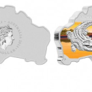 2014 Australian Map Shaped Saltwater Crocodile Silver Coin Released