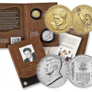 JFK Stamp, Coin and Silver Medal in Chronicles Set