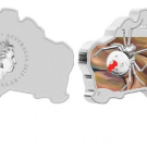 2015 Australian Map Shaped Silver Coin Features Redback Spider