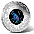 2016 Australian Opal Lunar Monkey Silver Coin